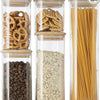 Glass Canister Set with Bamboo Lids