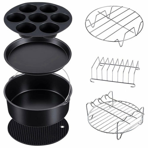 7-Piece Silicone Air Fryer Accessories Set