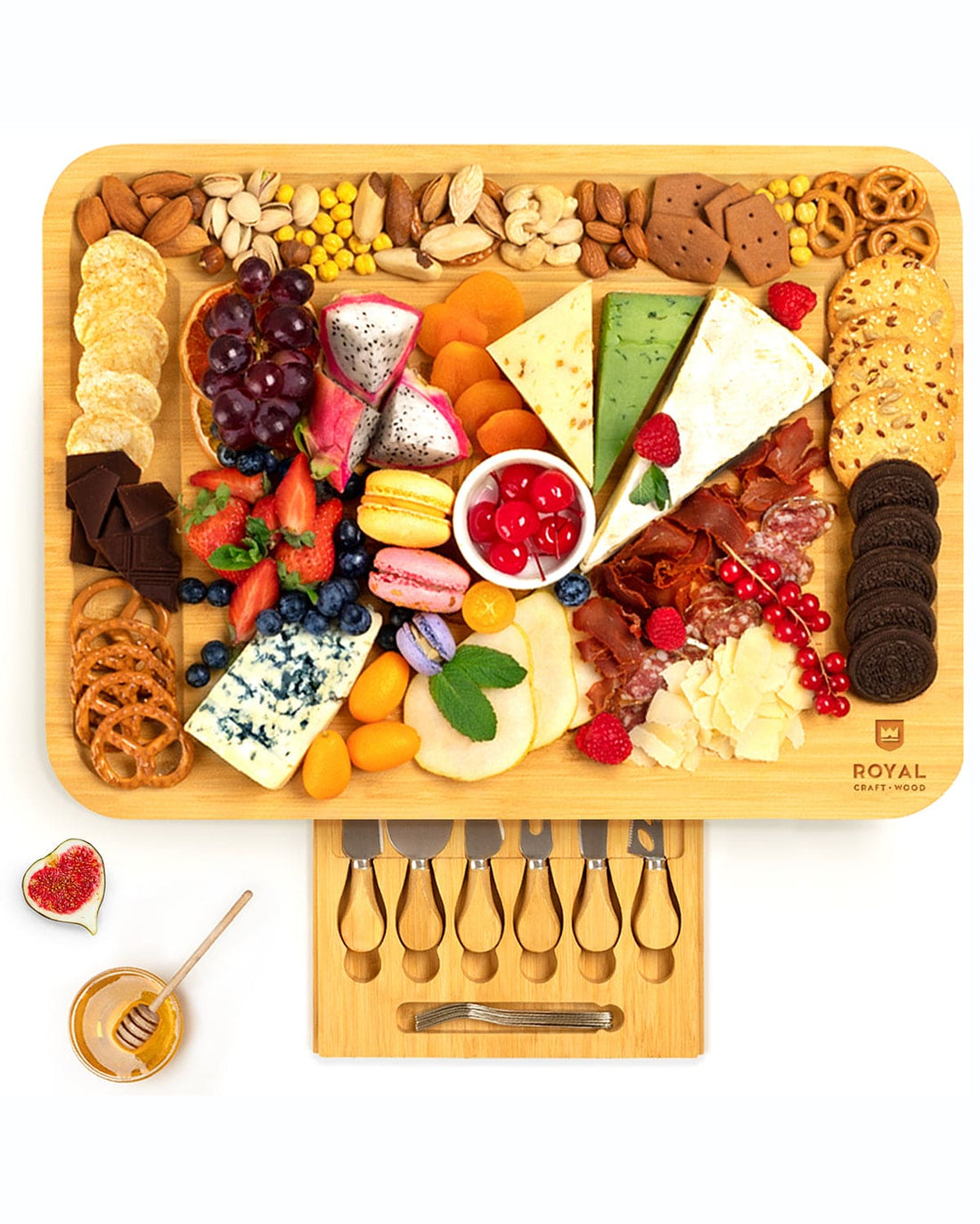 XXL Cheese Board with Cutlery Set
