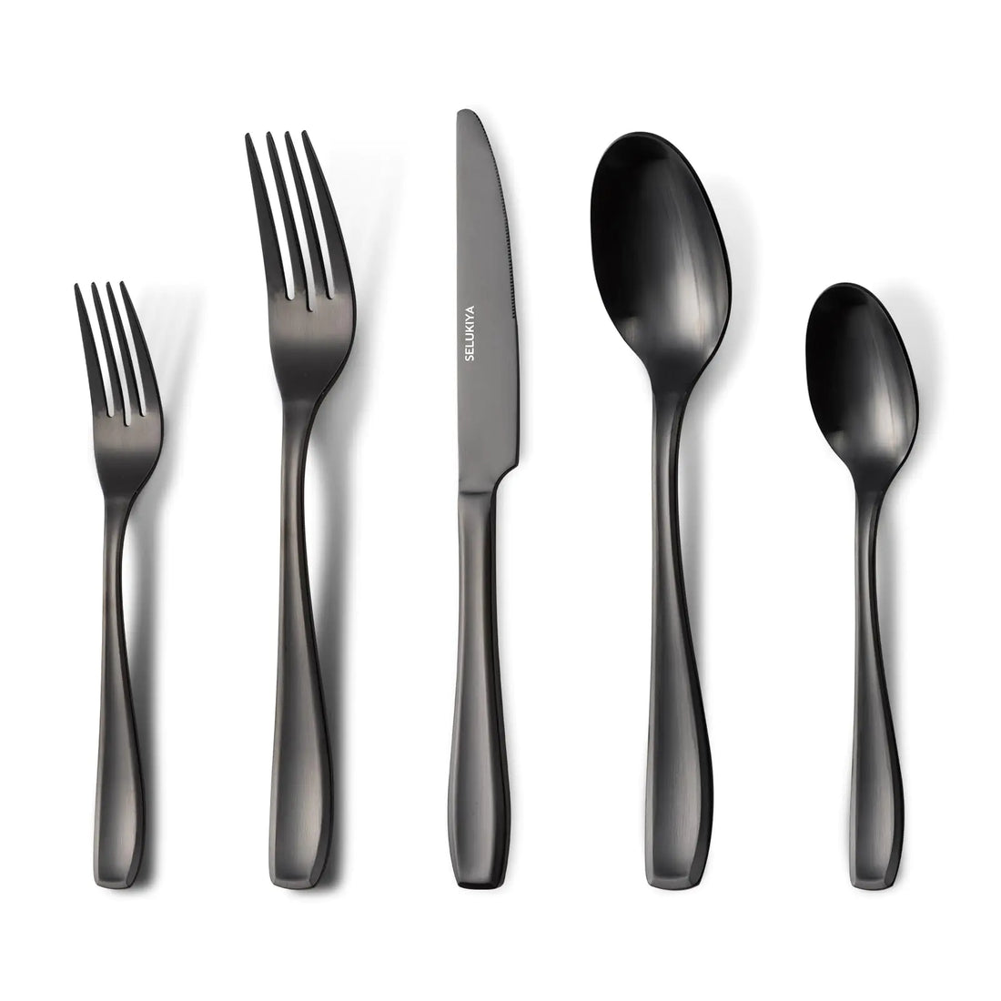 20-Piece Silverware Set for 4 – Matte Black