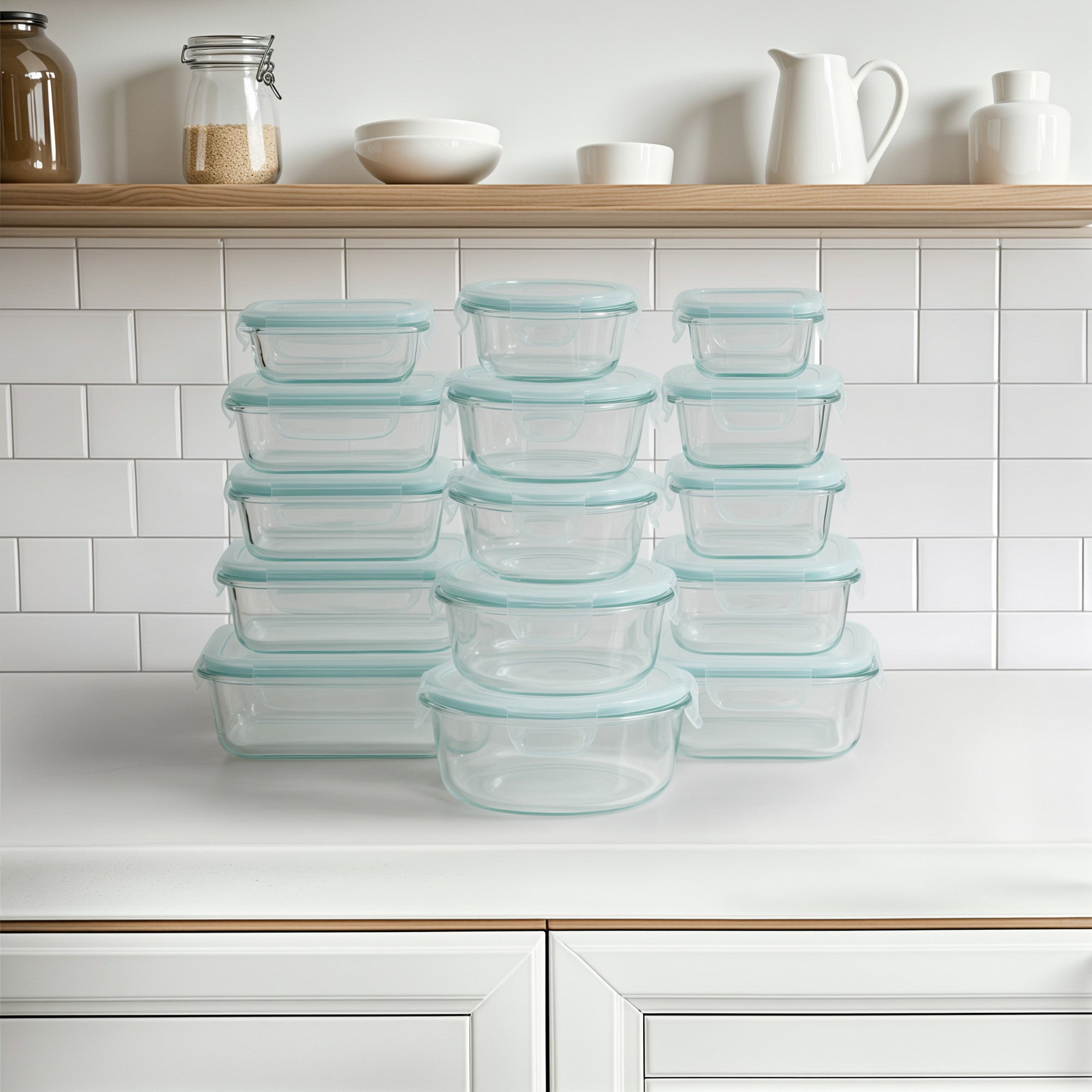 15-Piece Borosilicate Glass Container Set