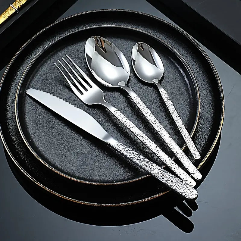 4-Piece Stainless Steel Cutlery Set – Christmas Dinner