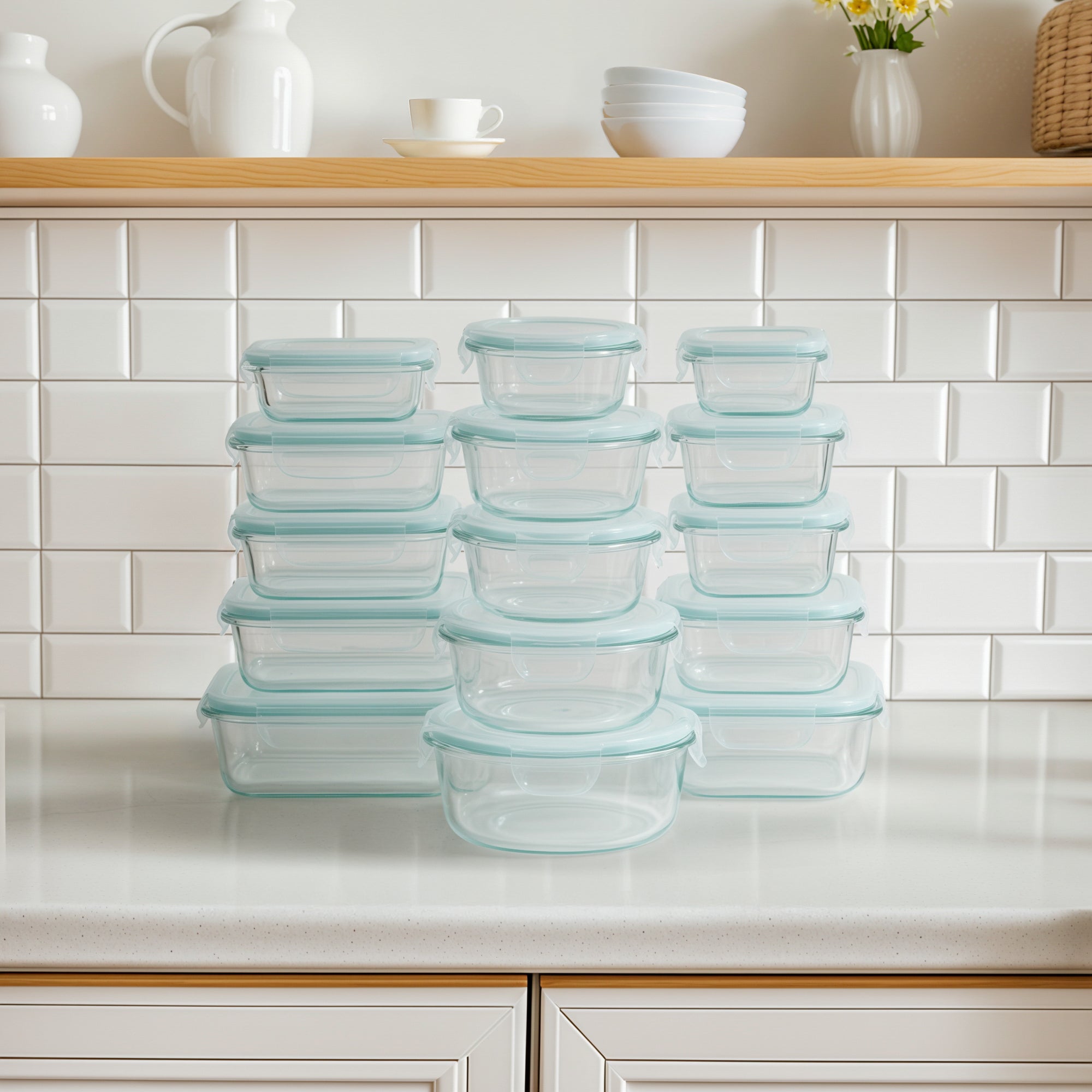 15-Piece Borosilicate Glass Container Set