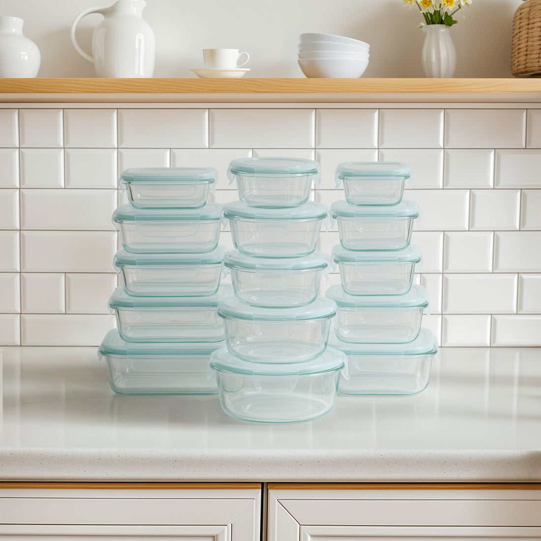 15-Piece Borosilicate Glass Container Set