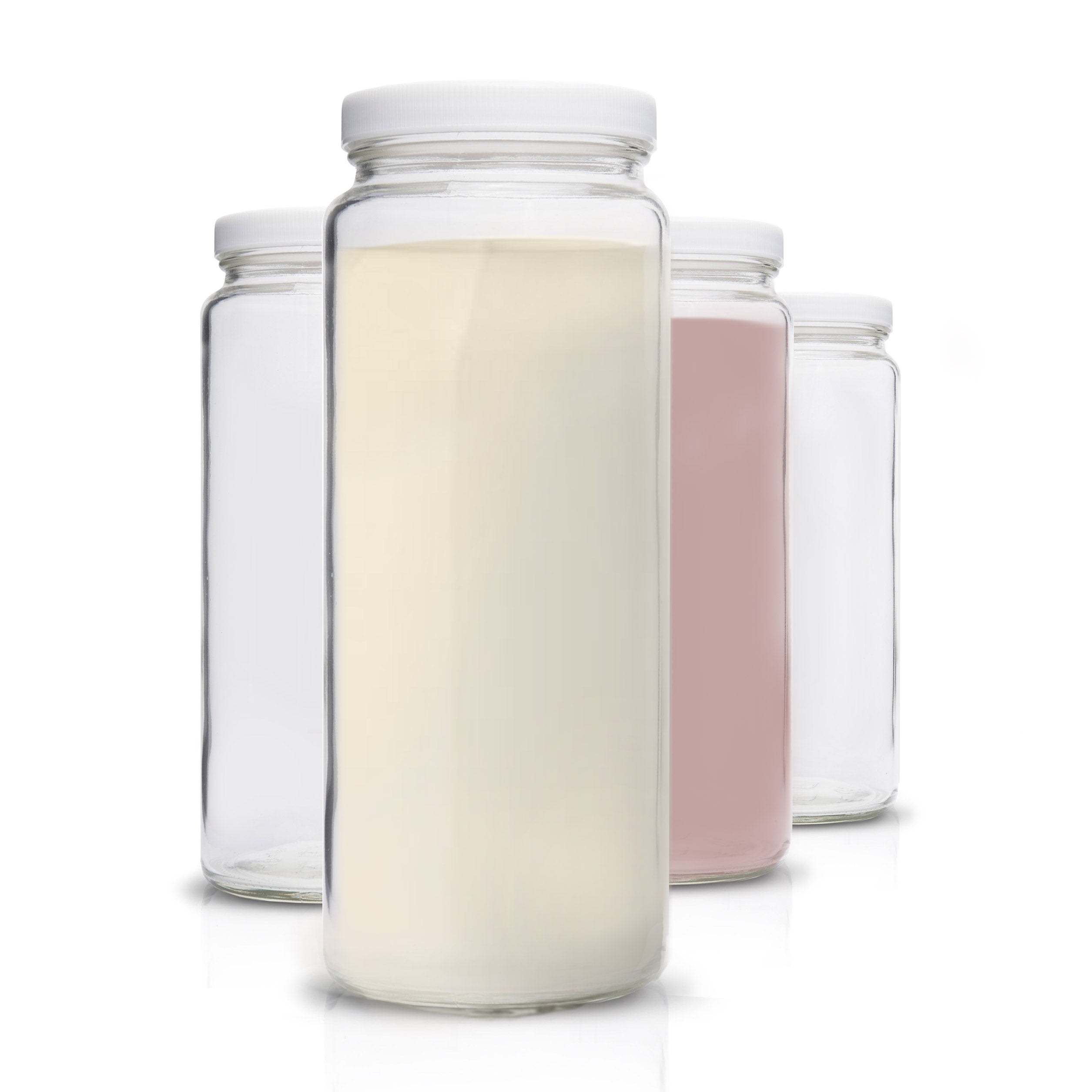 Extra Large 32oz Glass Bottles w/ White Lids
