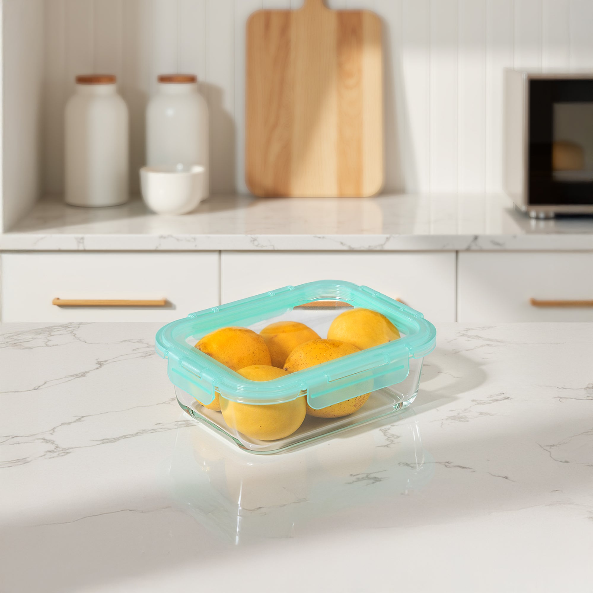 3-Piece Glass Containers w/ Flexible Silicone Lids