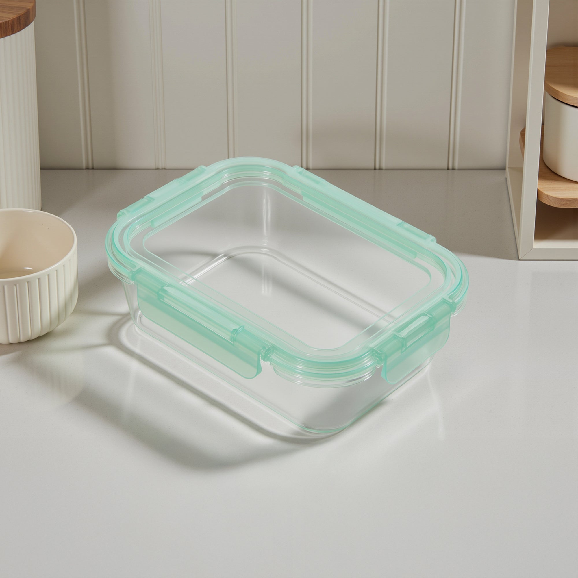 3-Piece Glass Containers w/ Flexible Silicone Lids
