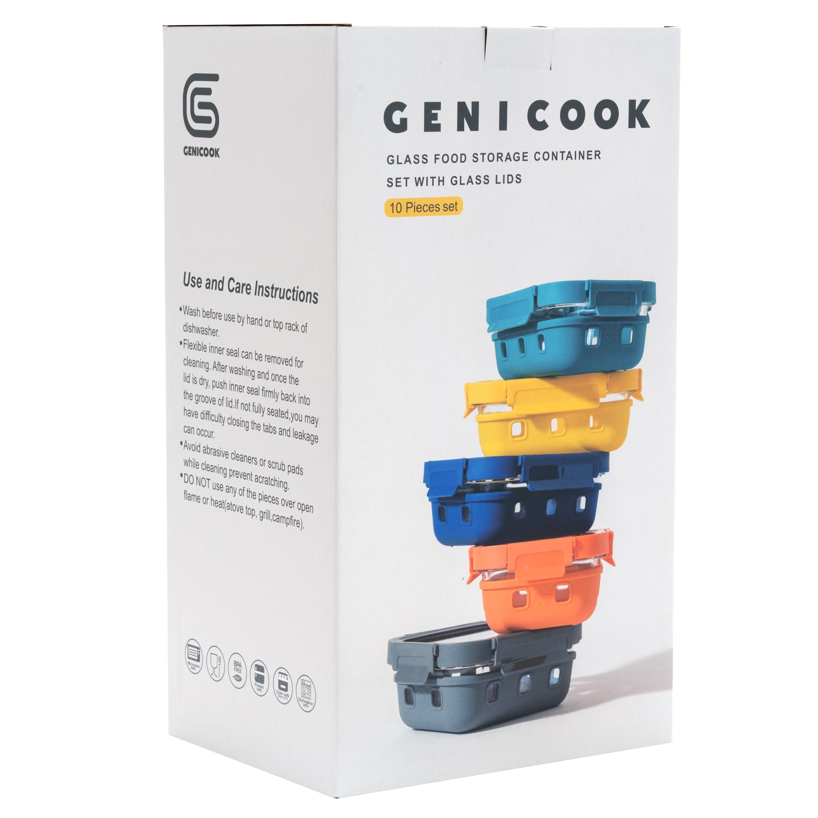 Multicolor Glass Storage Set