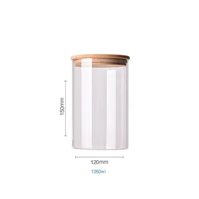 Borosilicate Glass Food Storage Containers w/ Bamboo Lids