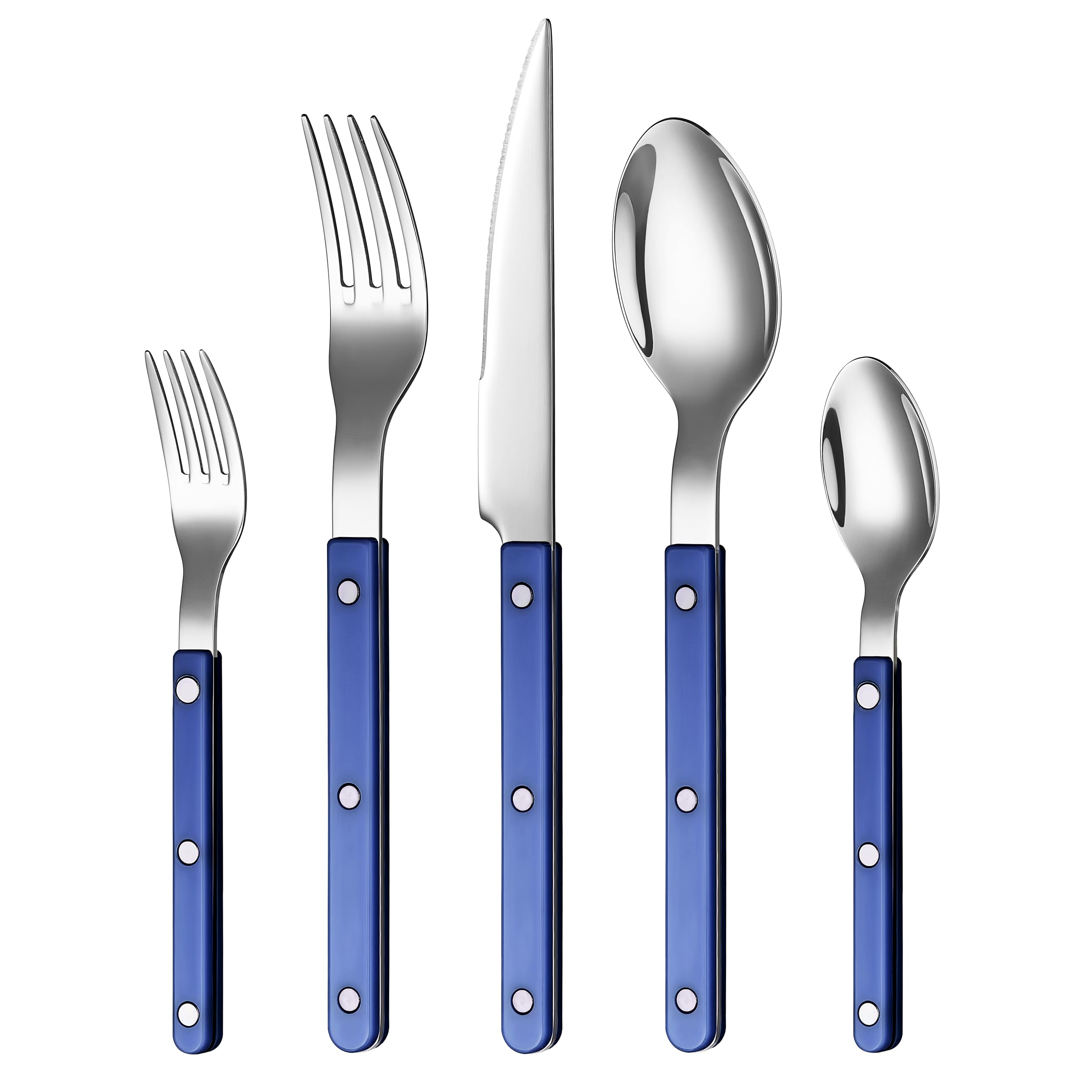 Khen Blue 20-Piece Stainless Steel Cutlery Set