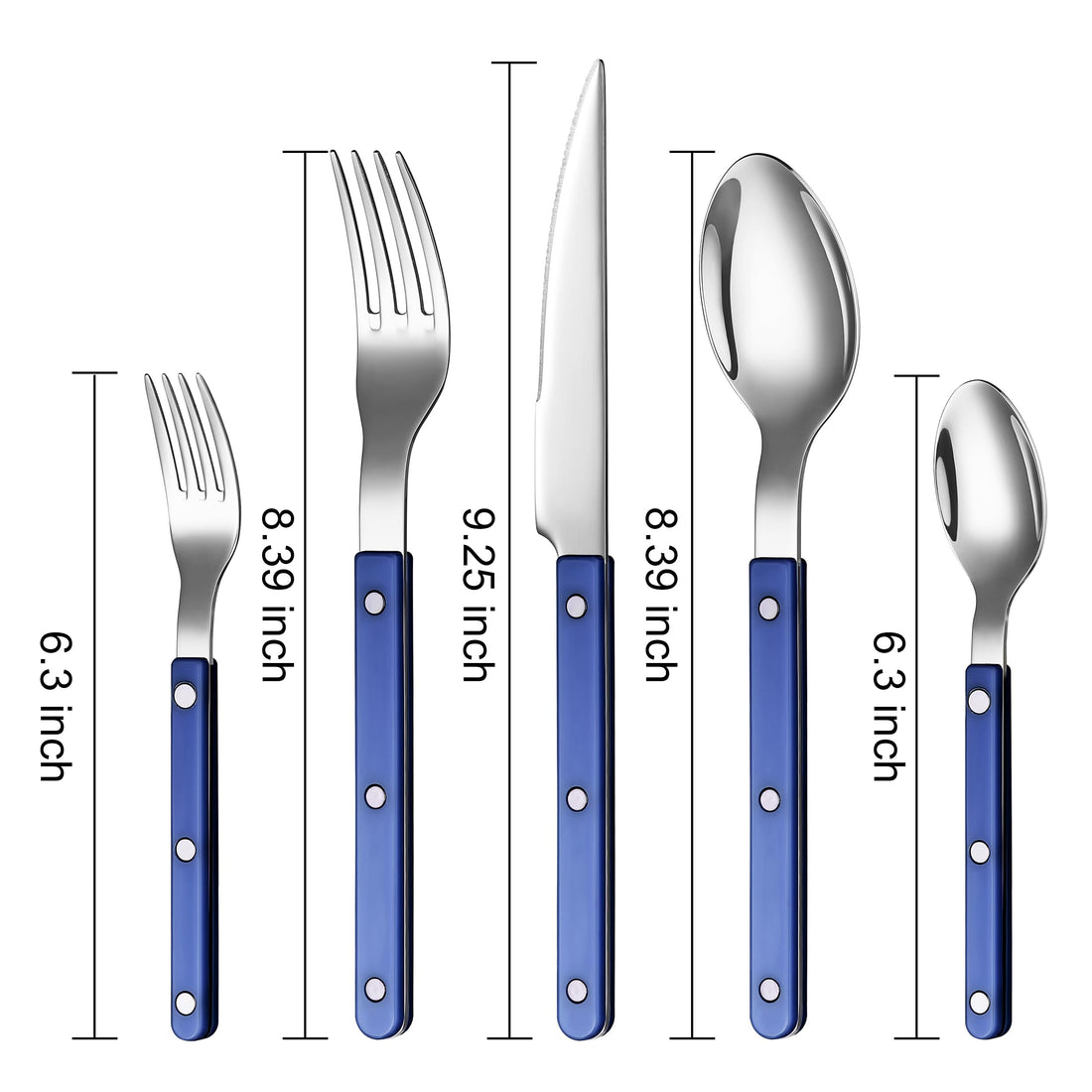 Khen Blue 20-Piece Stainless Steel Cutlery Set