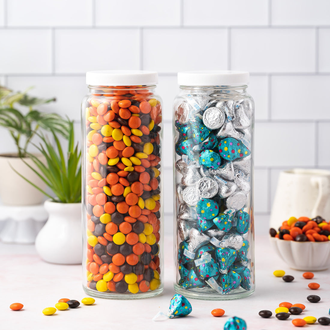 Extra Large 32oz Glass Bottles w/ White Lids