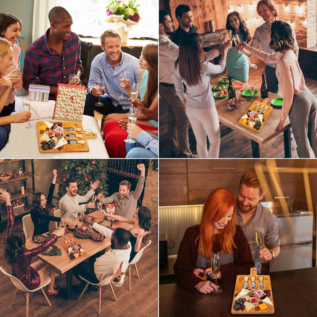 Bamboo Cheese & Knife Set 12x8"