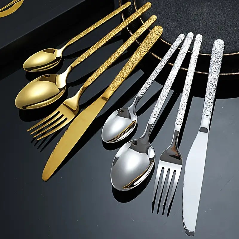 4-Piece Stainless Steel Cutlery Set – Christmas Dinner