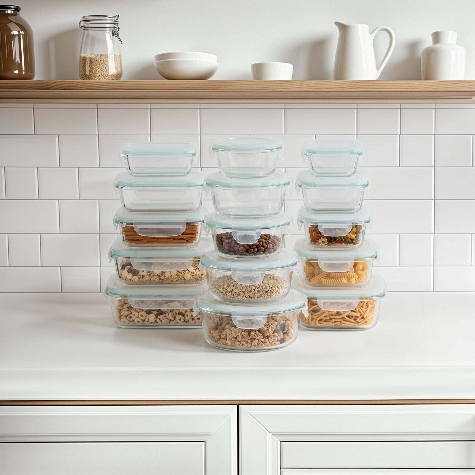 15-Piece Borosilicate Glass Container Set