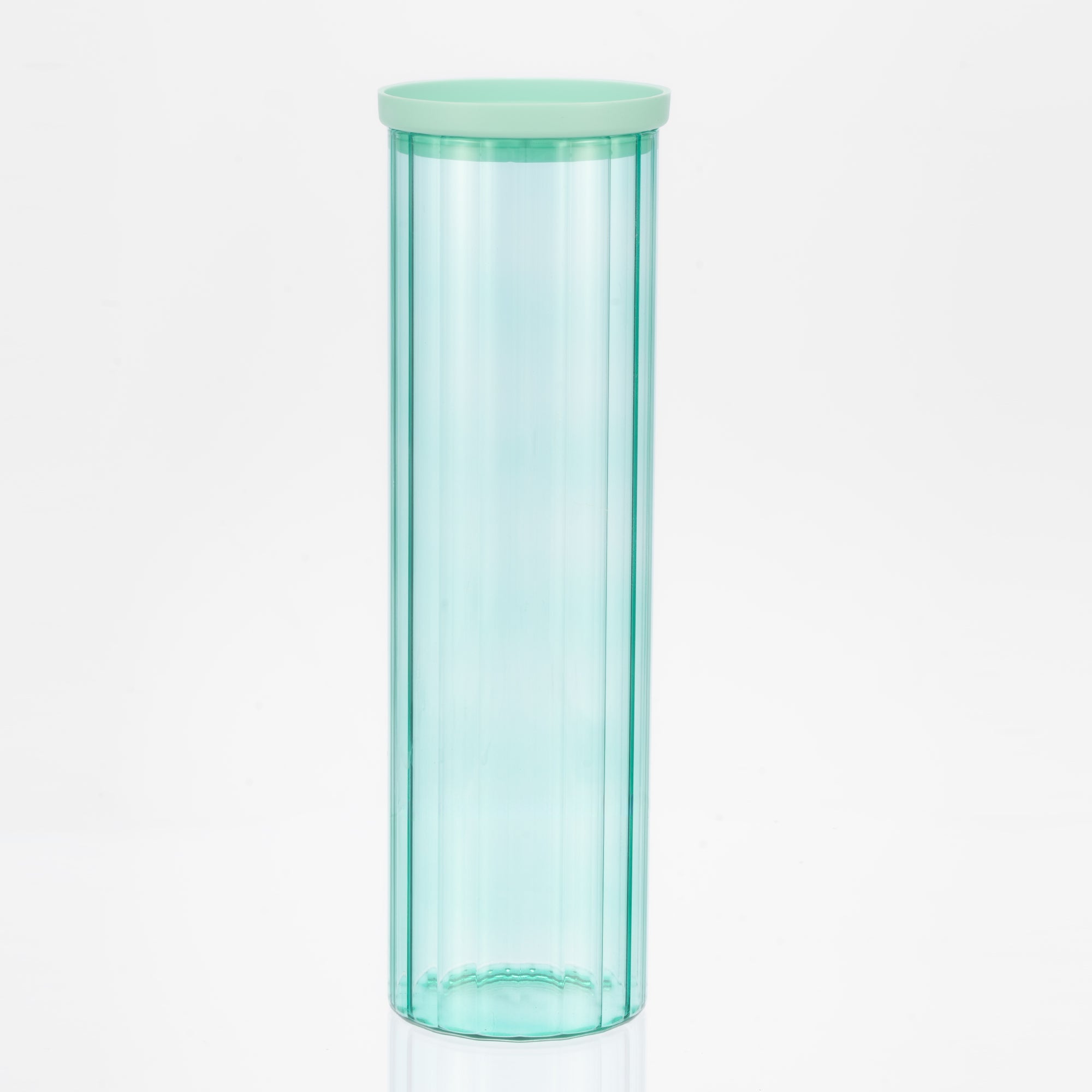 Diamond Blue Glass Canister Set w/ Lids