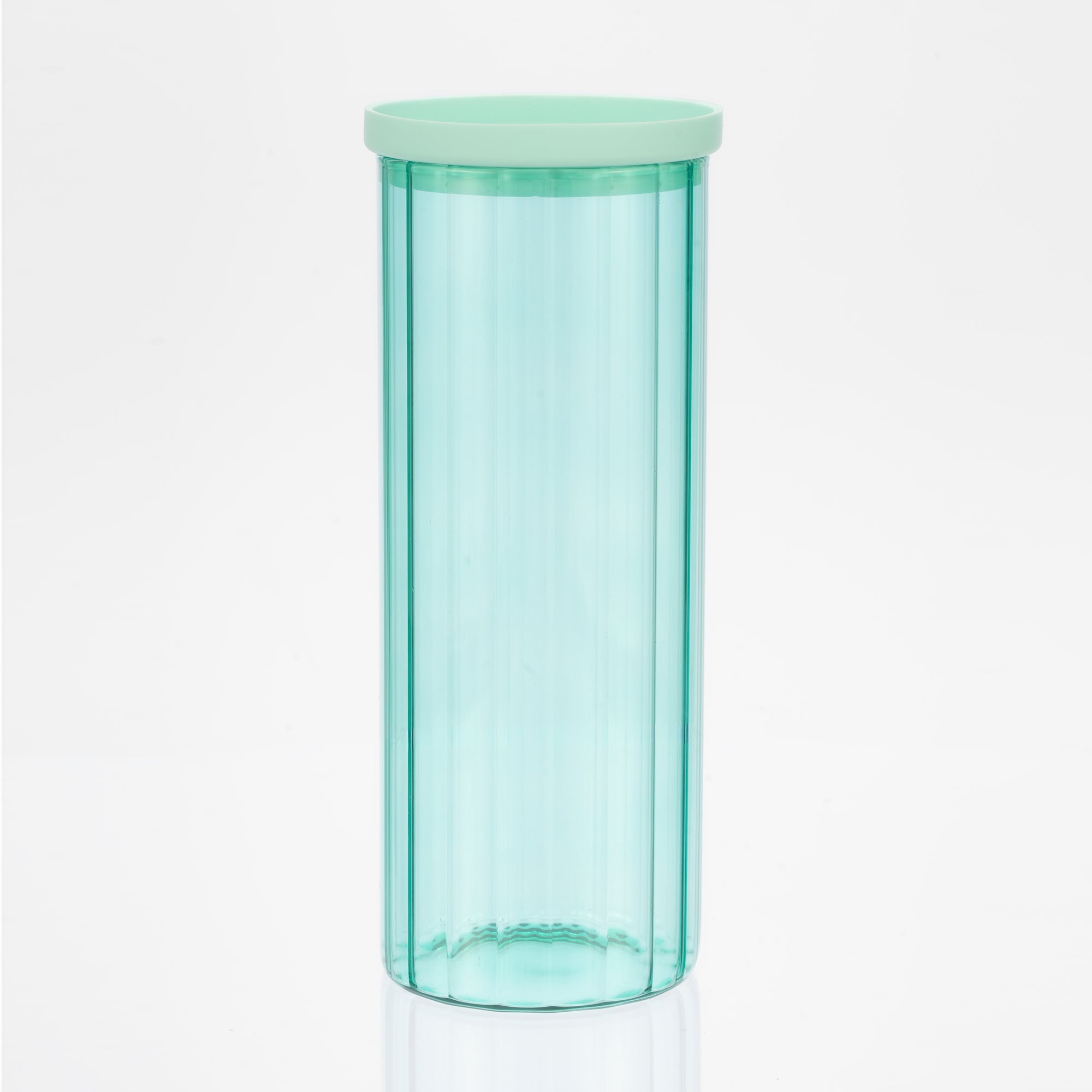 Diamond Blue Glass Canister Set w/ Lids
