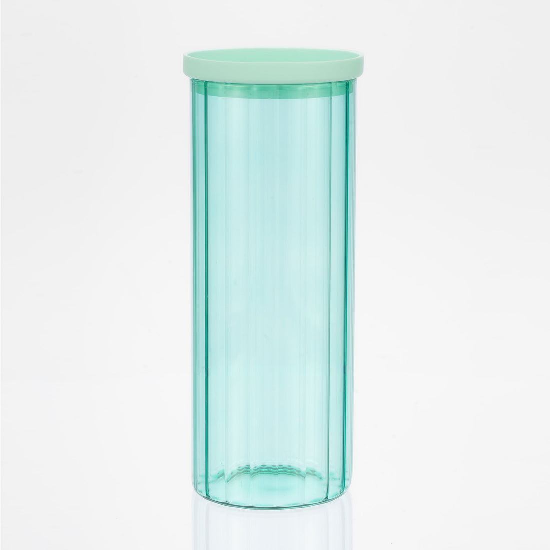 Diamond Blue Glass Canister Set w/ Lids