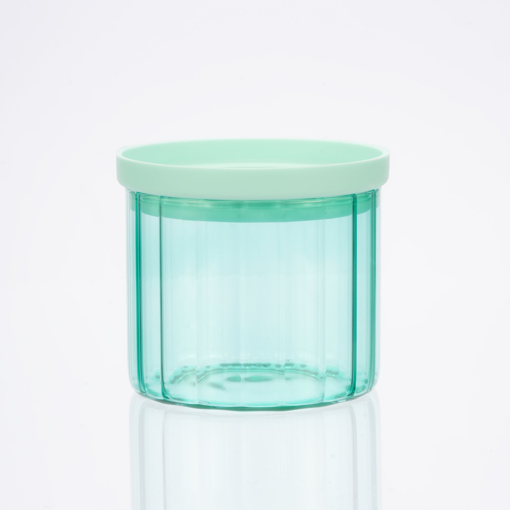 Diamond Blue Glass Canister Set w/ Lids