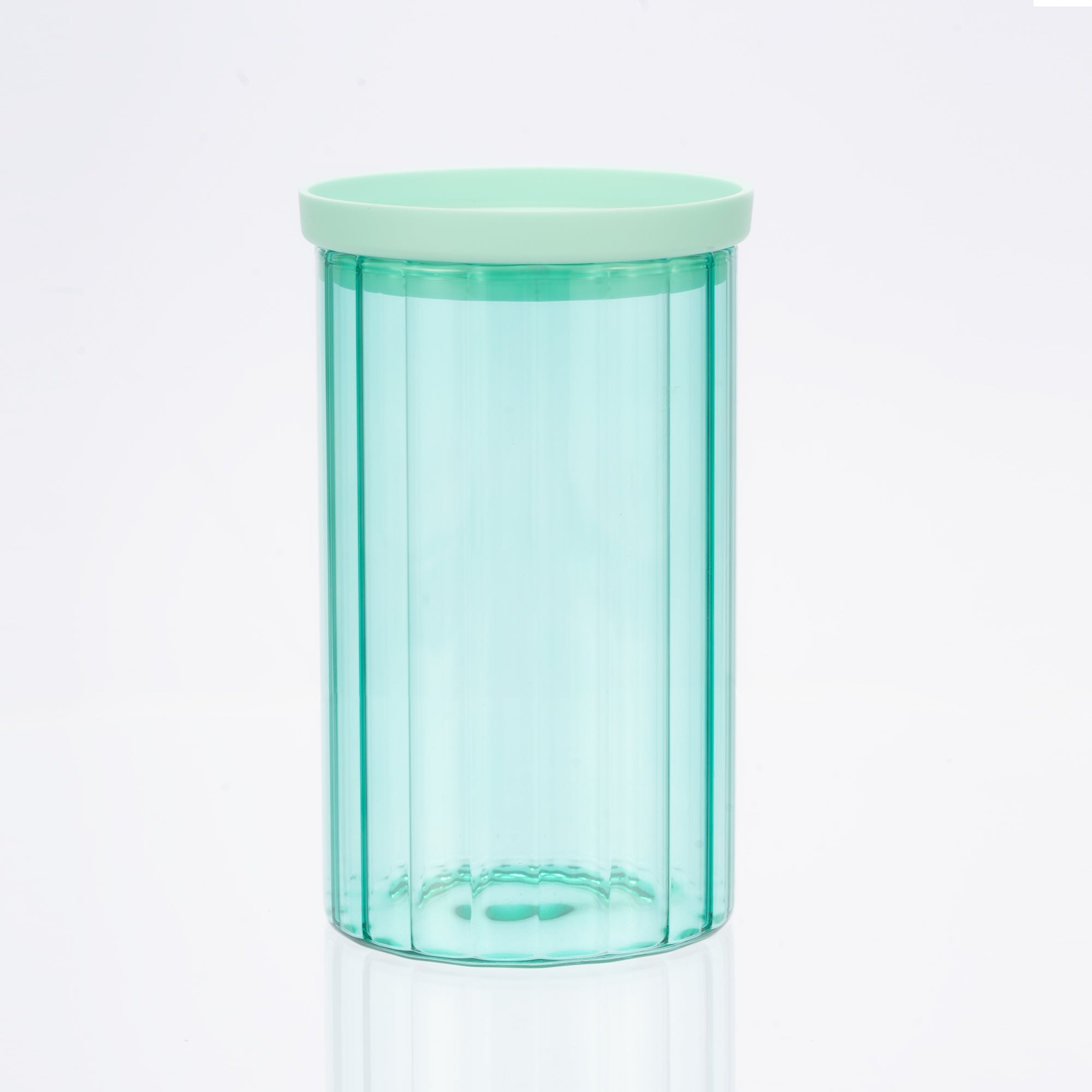 Diamond Blue Glass Canister Set w/ Lids