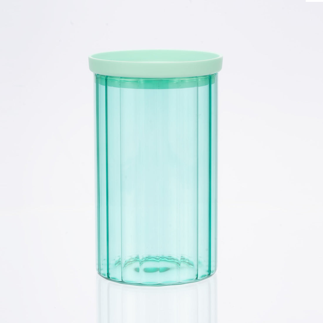 Diamond Blue Glass Canister Set w/ Lids