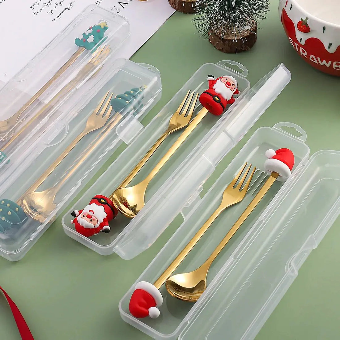 Christmas Festive Spoon & Fork Set