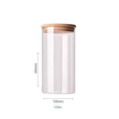 Borosilicate Glass Food Storage Containers w/ Bamboo Lids
