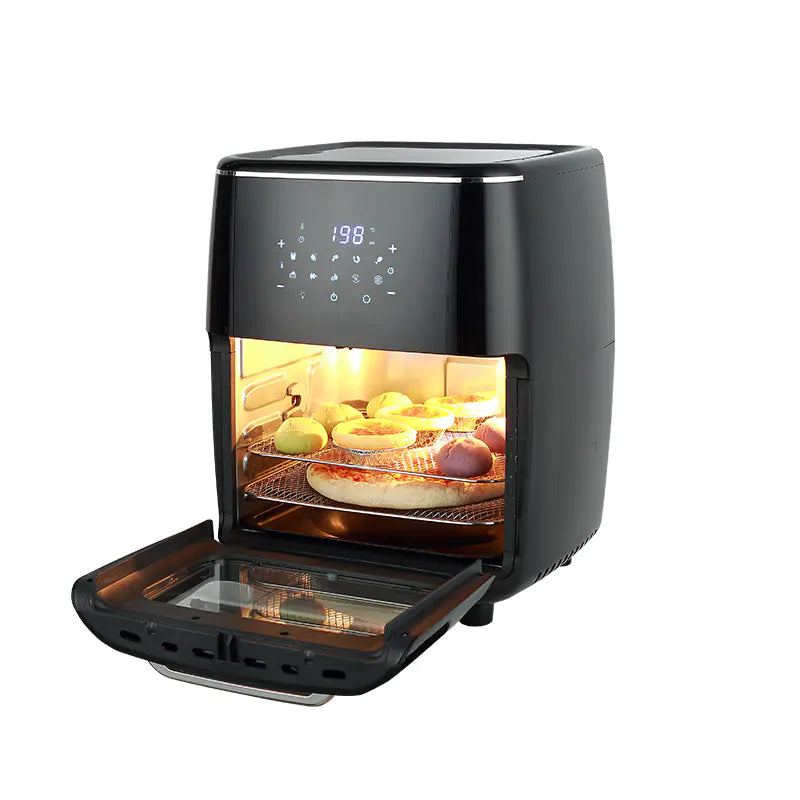 13L Large Capacity Air Fryer w/ Transparent Rotating Oven