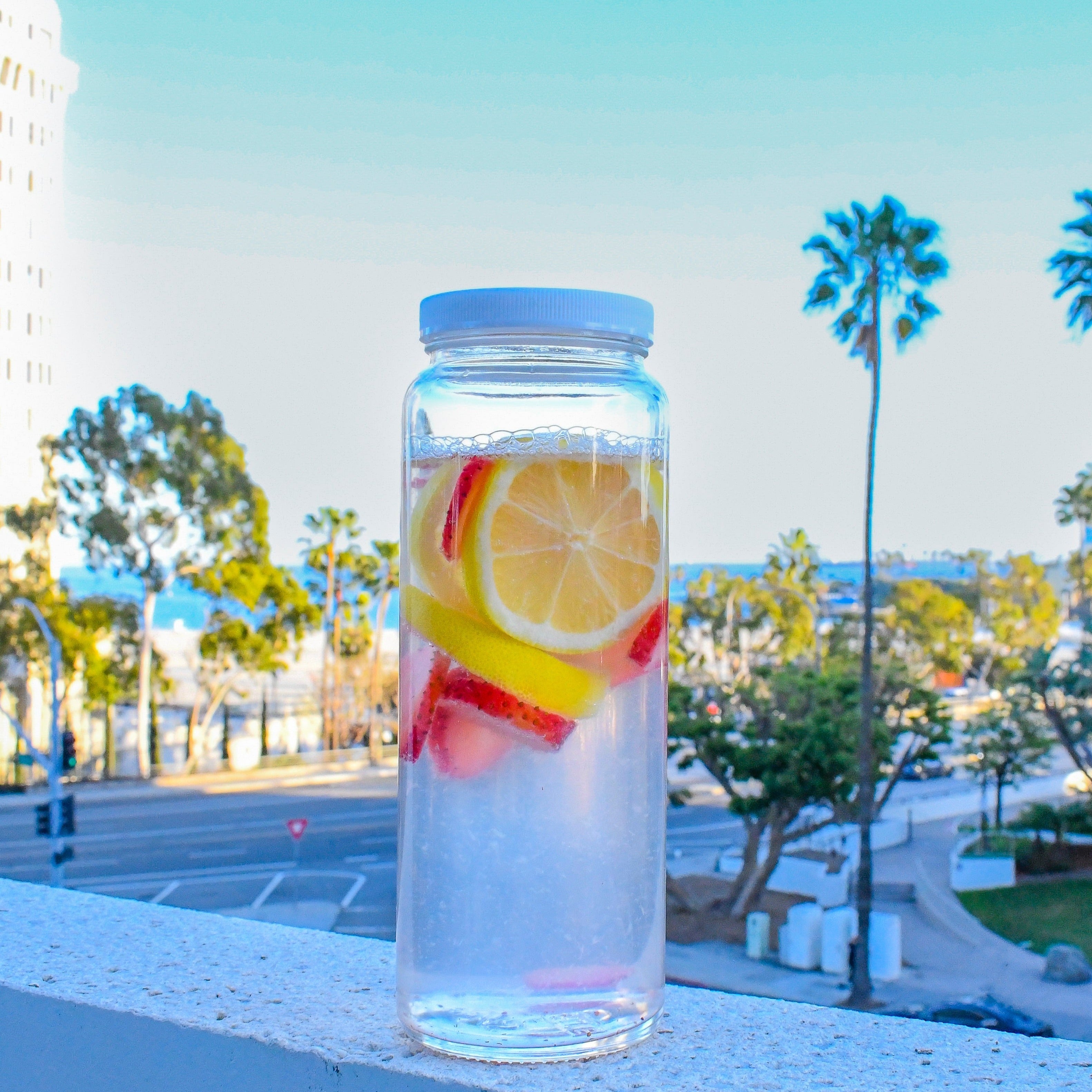 Extra Large 32oz Glass Bottles w/ White Lids