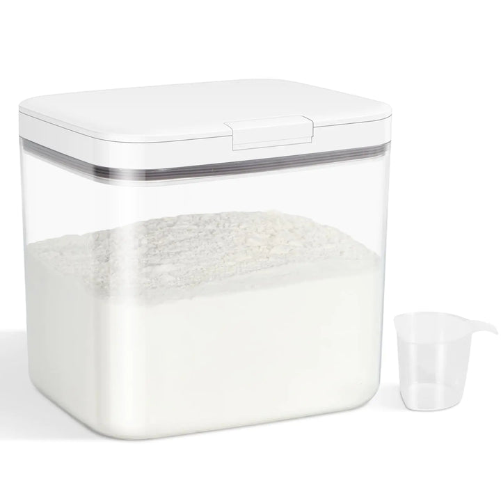 Versatile Storage Bin with Pop-Up Lid & Scoop