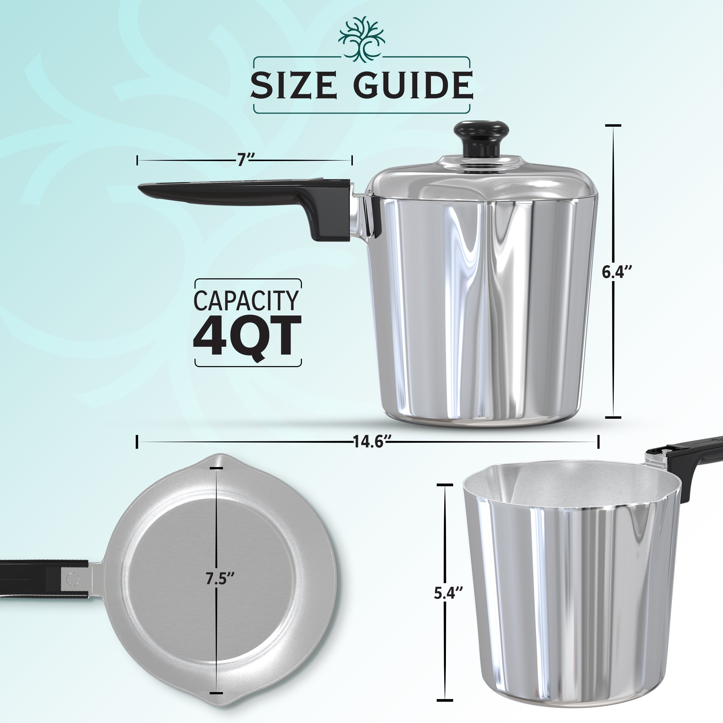 4 Quart Sauce Pan with Lid