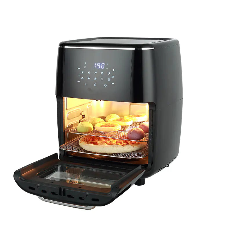 13L Large Capacity Air Fryer w/ Transparent Rotating Oven