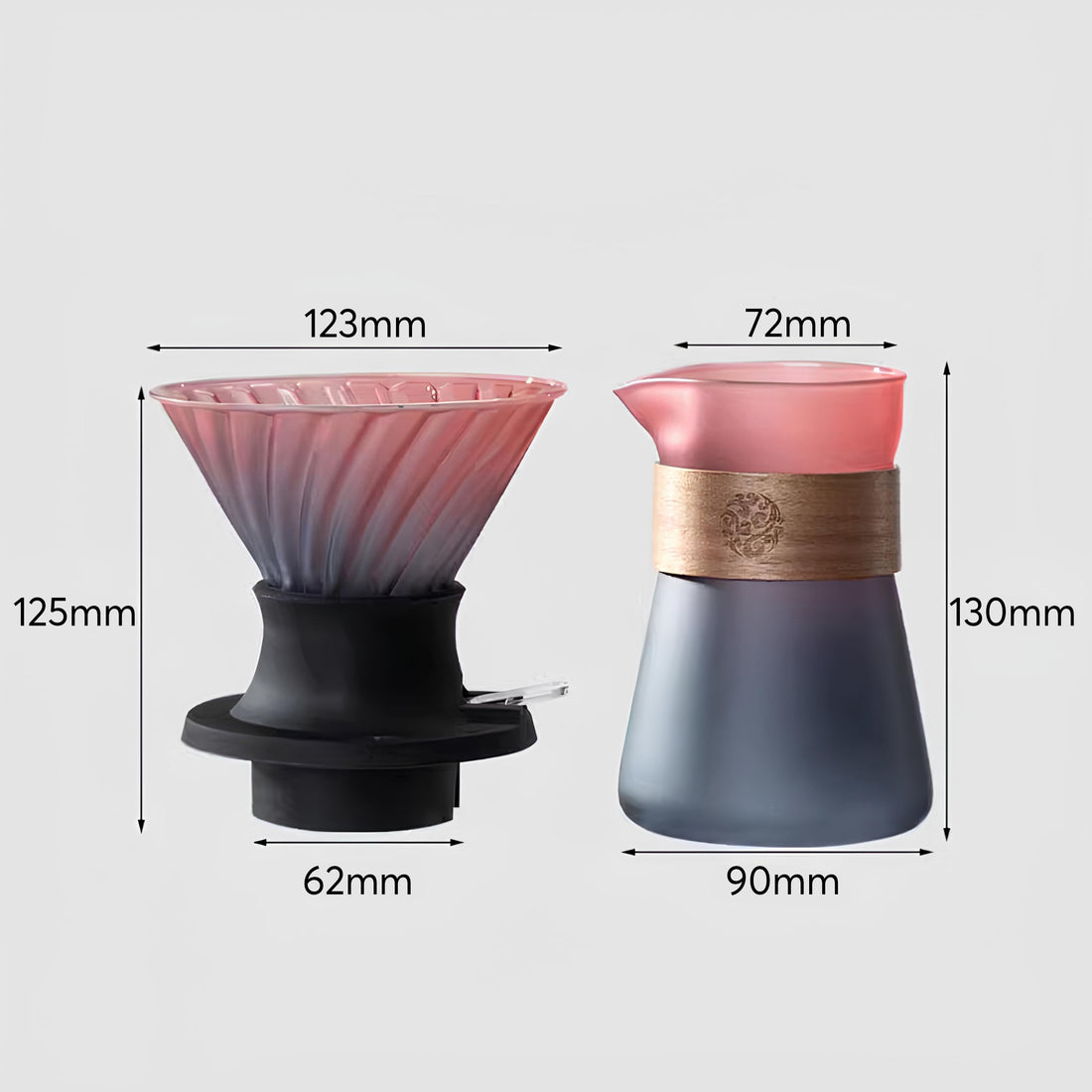 Smart V60 Brewed Coffee Set w/ Glass Drip Cup