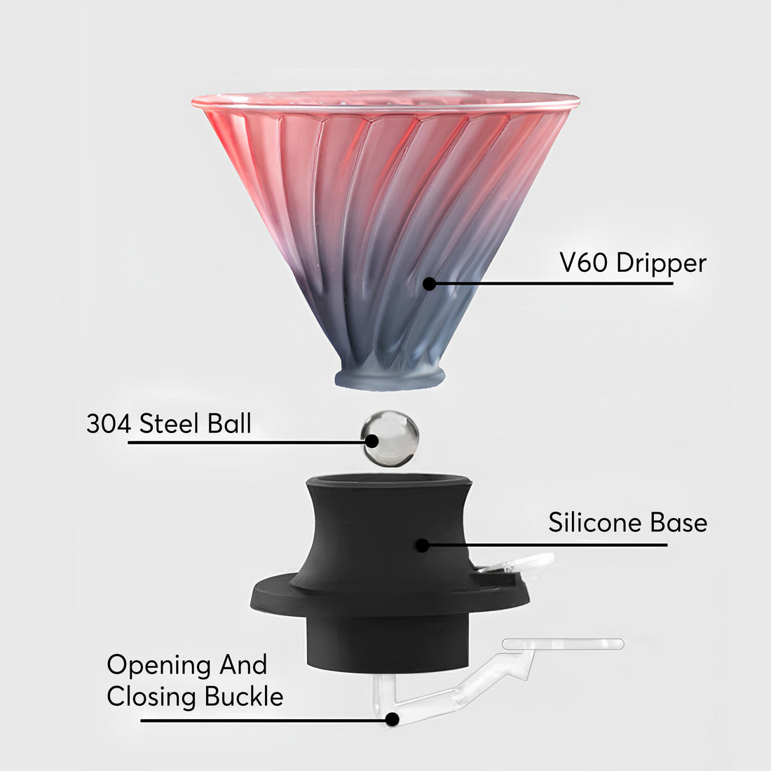 Smart V60 Brewed Coffee Set w/ Glass Drip Cup