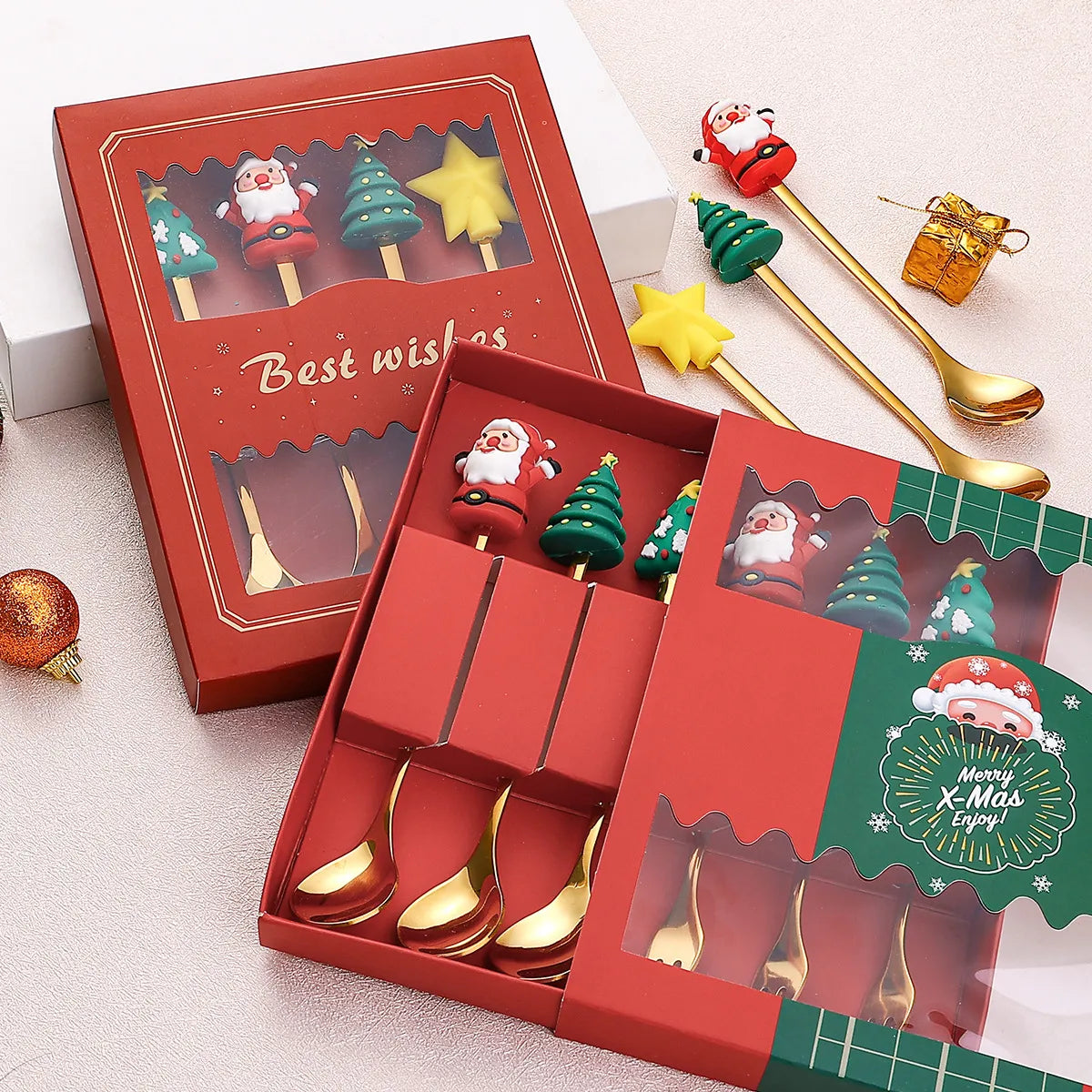 Christmas Festive Spoon & Fork Set