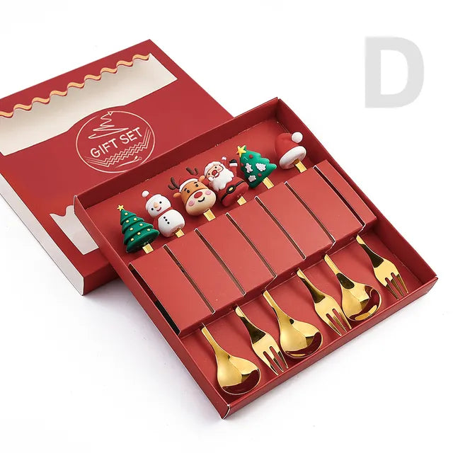 Christmas Festive Spoon & Fork Set