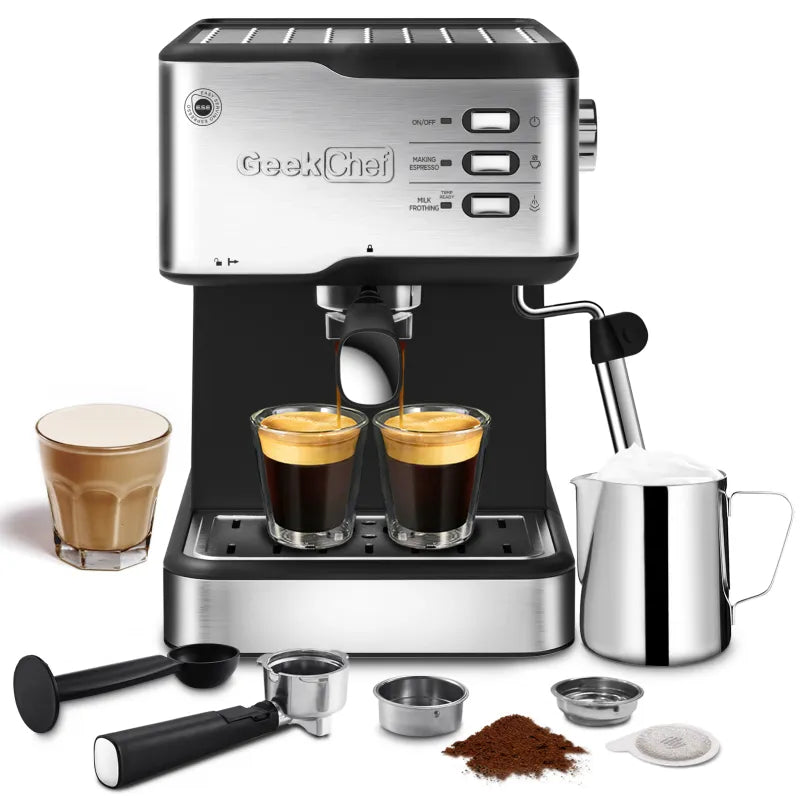 Geek Chef 20-Bar Espresso & Cappuccino Machine