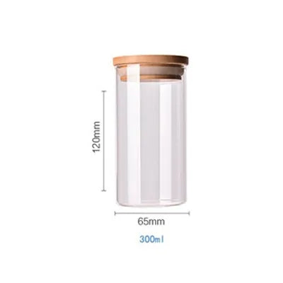 Borosilicate Glass Food Storage Containers w/ Bamboo Lids