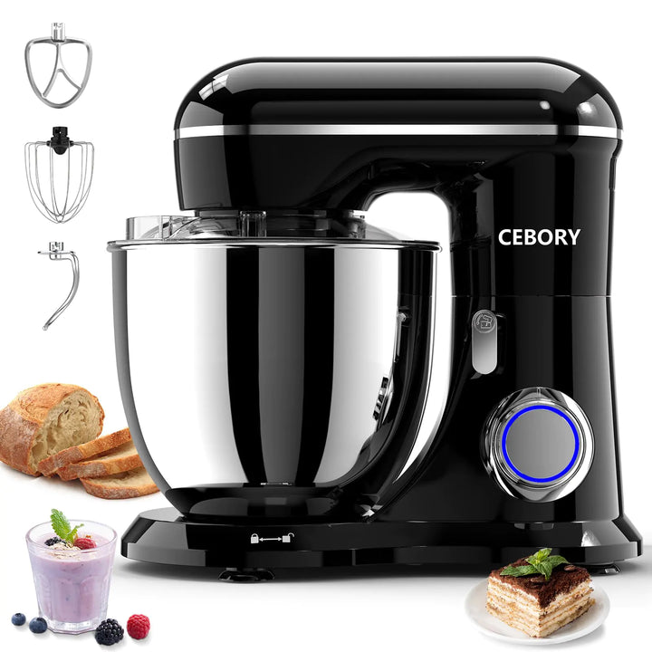 3-in-1 6.5QT Electric Stand Mixer – Black