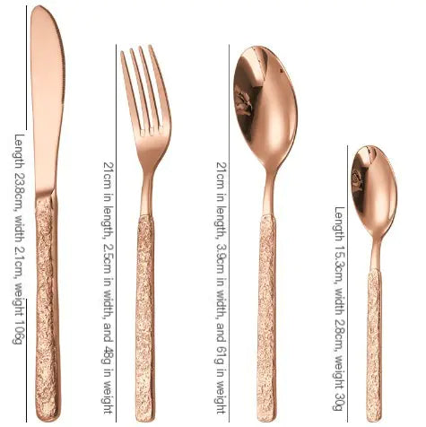 4-Piece Stainless Steel Cutlery Set – Christmas Dinner