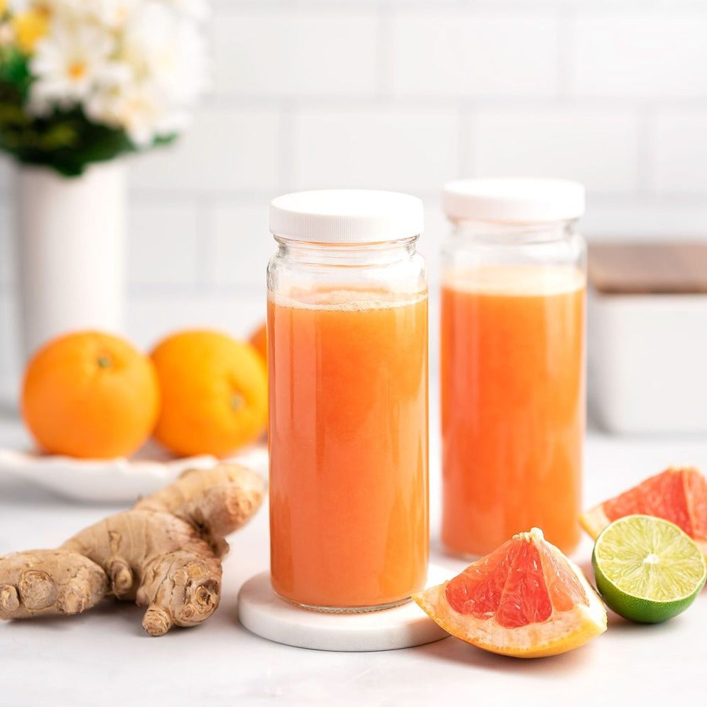 Wide Mouth 16oz Glass Bottles w/ Lids & Silicone Liner