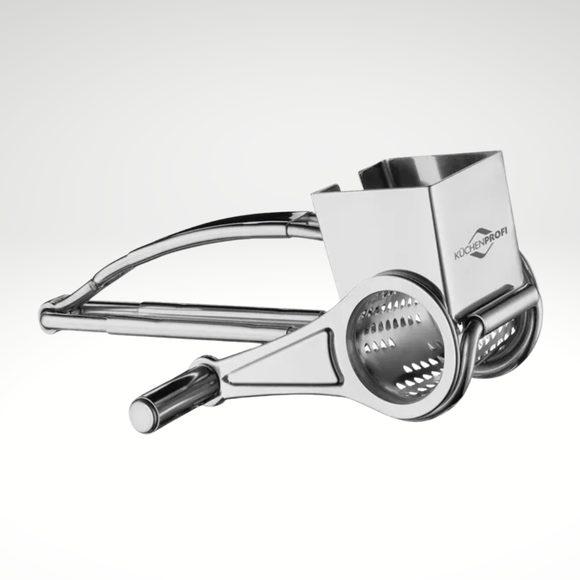 Stainless Steel Single Drum Rotary Cheese, Chocolate, and Nuts Grater