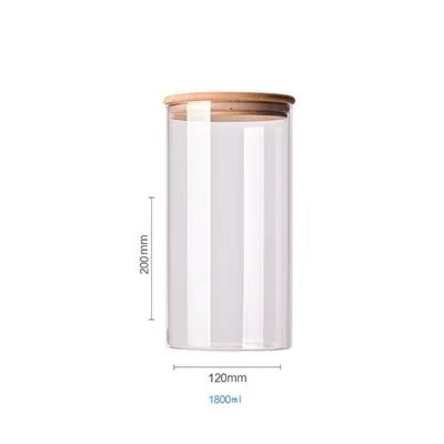 Borosilicate Glass Food Storage Containers w/ Bamboo Lids