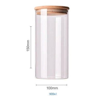 Borosilicate Glass Food Storage Containers w/ Bamboo Lids