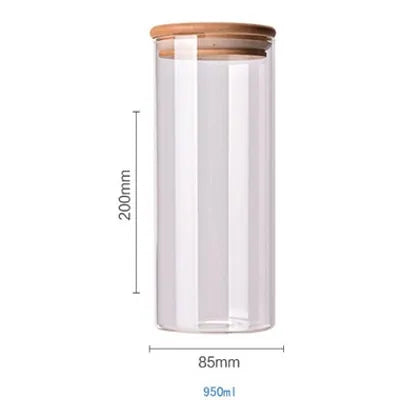 Borosilicate Glass Food Storage Containers w/ Bamboo Lids