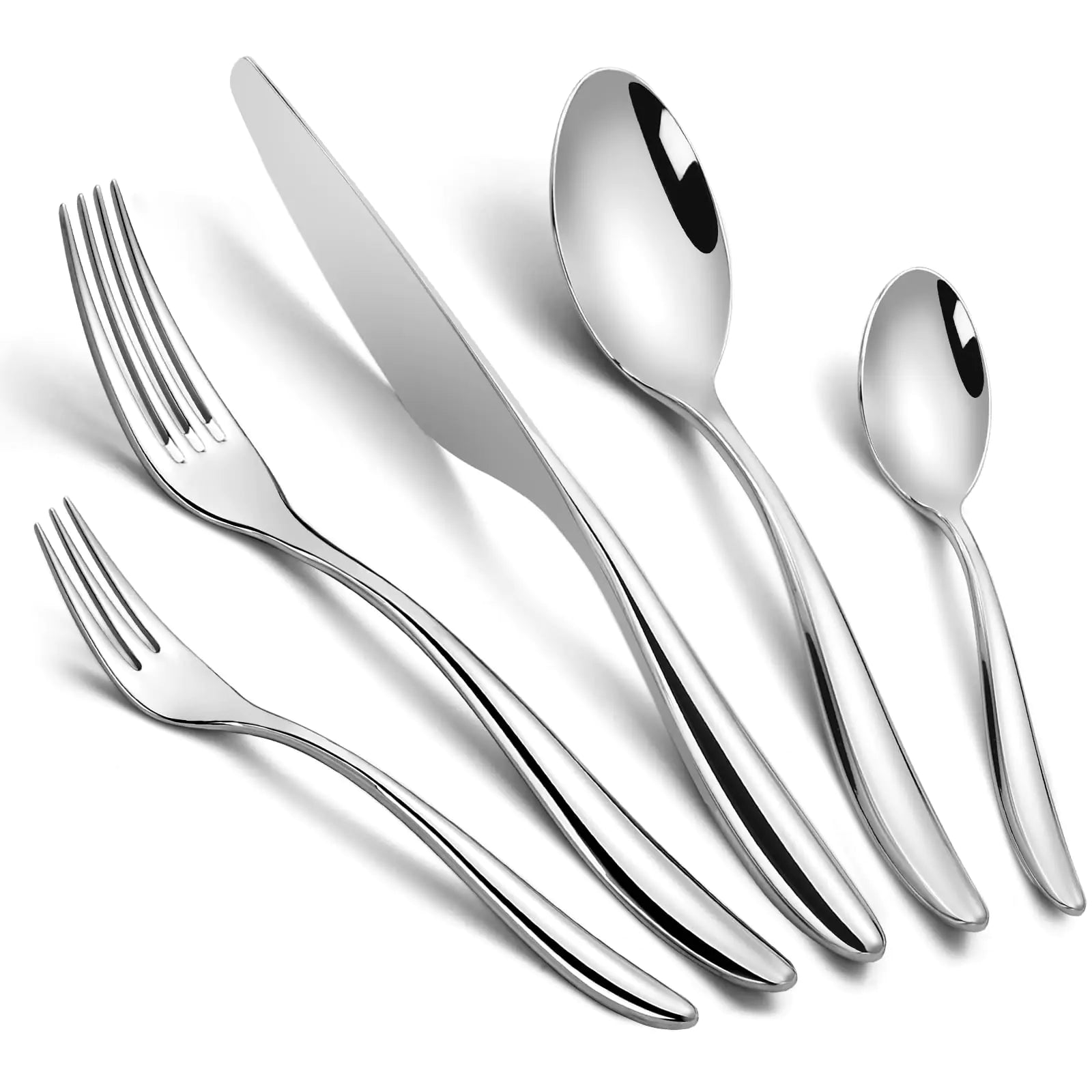 Prendcyx 20-Piece Forged Silverware Set for 4