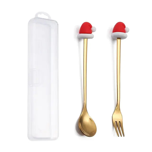 Christmas Festive Spoon & Fork Set