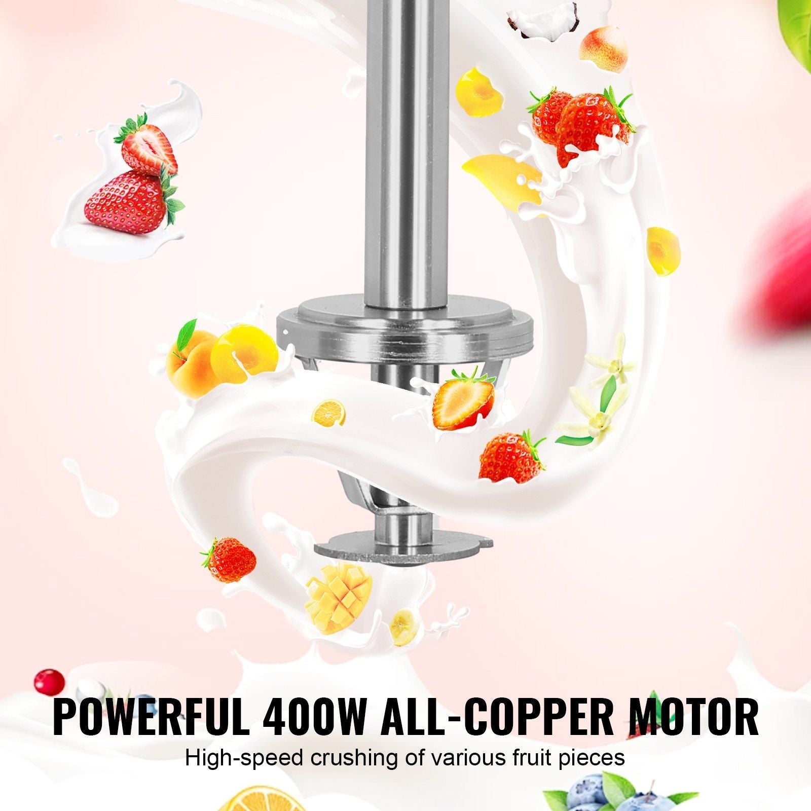 400W Ice Cream Blender w/ Stainless Steel Bowl