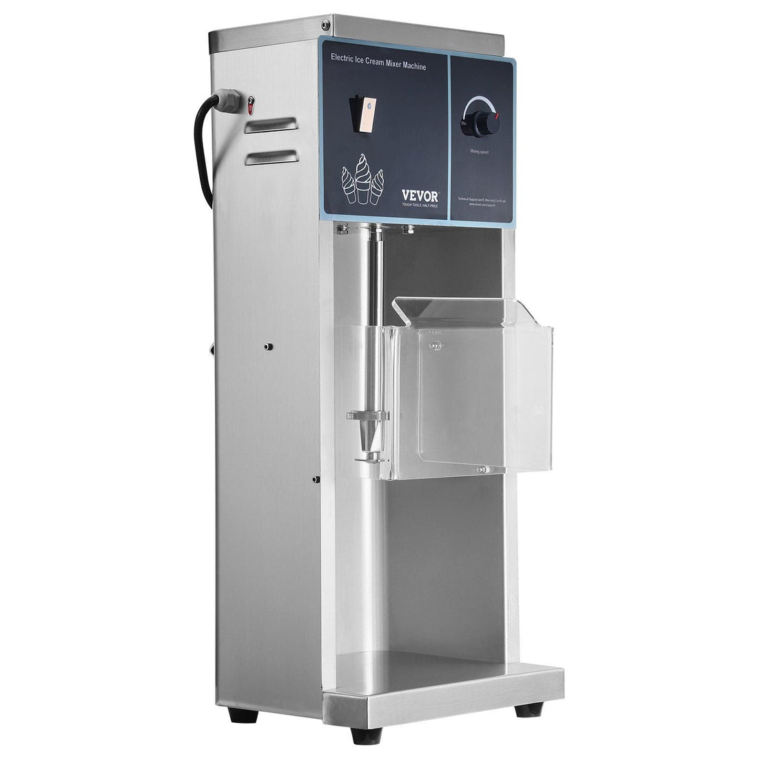 400W Ice Cream Blender w/ Stainless Steel Bowl