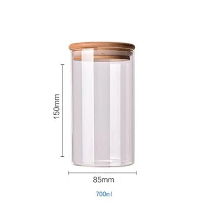 Borosilicate Glass Food Storage Containers w/ Bamboo Lids